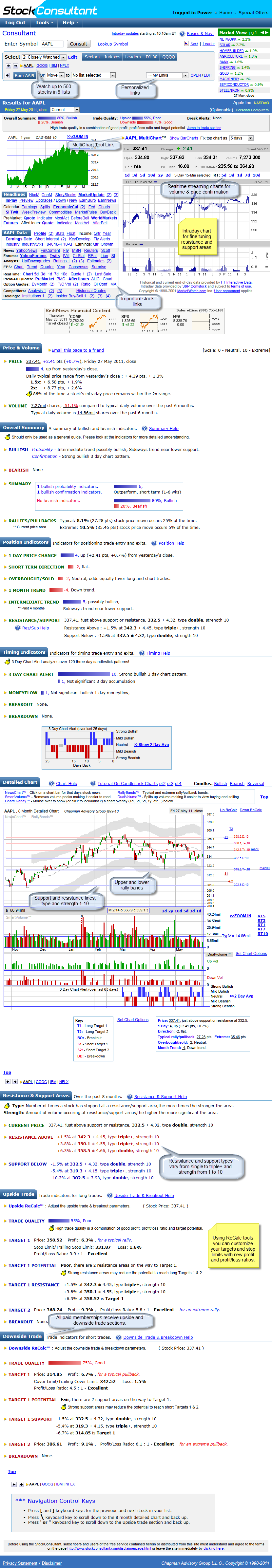 Consultant tool sample screenshot